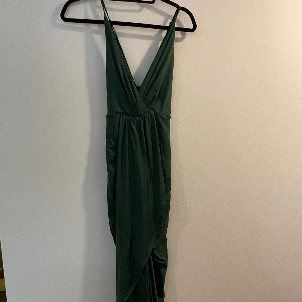 Tia Midi Dress | DARK Green - S
